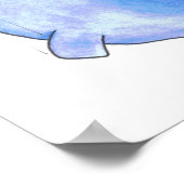 Ein Spermienwal und eine Schüssel Petunien fallen Poster (Ecke)