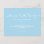 Ein spezielles Baby-Baby-Foto-Script-Geburt Ankündigungspostkarte (Rückseite)