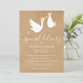 Ein spezielles Lieferschiff Baby Sprinkle / Dusche Einladung (Stehend Vorderseite)