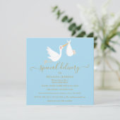 Ein spezielles Lieferschiff Baby Sprinkle / Dusche Einladung (Stehend Vorderseite)