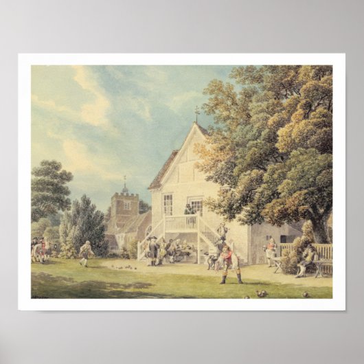 Ein Spiel auf dem Bowling Green außerhalb des B Poster (Vorne)