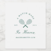 Ein Spiel aus dem Himmel Bachelorette Weinetikett (Einzelnes Label)