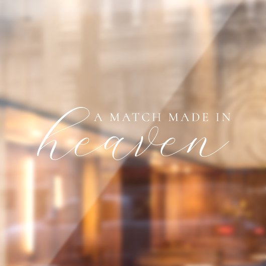 Ein Spiel, das im Himmel gemacht wurde, eine elega Fensteraufkleber (Blatt 2)