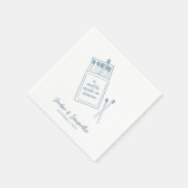 Ein Spiel, das in der Personalisierten Hochzeit vo Serviette (Ecke)