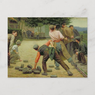 Ein Spiel der Bourles in Flandern, 1911 Postkarte