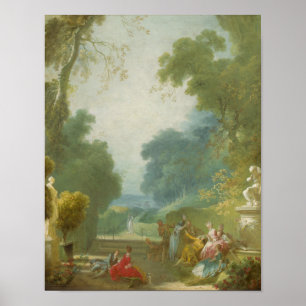 Ein Spiel heißer Cockles - Fragonard (c.1775) Poster