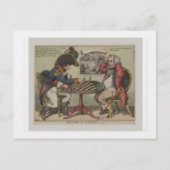 Ein Spiel im Schach Postkarte (Vorderseite)