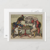 Ein Spiel im Schach Postkarte (Vorne/Hinten)