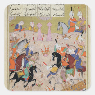 Ein Spiel mit Polo Quadratischer Aufkleber