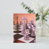 Ein Spiel mit Schach Postkarte (Stehend Vorderseite)