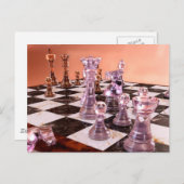 Ein Spiel mit Schach Postkarte (Vorne/Hinten)