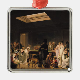 Ein Spiel von Billard, 1807 Silbernes Ornament