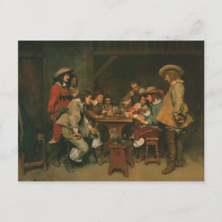 Ein Spiel von Piquet Postkarte
