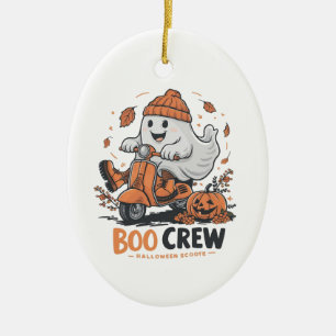 Ein spielerischer Geist auf einem Roller Keramik Ornament