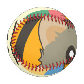 Ein spielerischer und lustiger Hamster Baseball (Vorderseite Links)