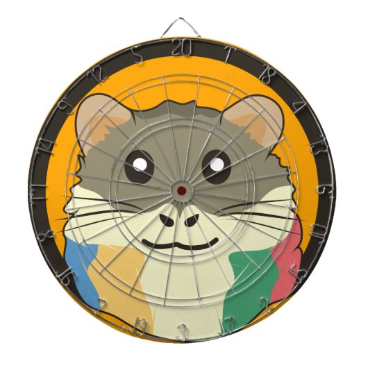Ein spielerischer und lustiger Hamster Dartscheibe (vorne)