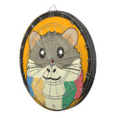 Ein spielerischer und lustiger Hamster Dartscheibe (Vorderseite rechts)