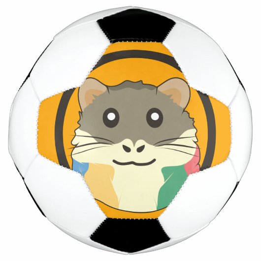 Ein spielerischer und lustiger Hamster Fußball (Vorderseite)