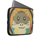 Ein spielerischer und lustiger Hamster Laptopschutzhülle (Vorne Rechts)
