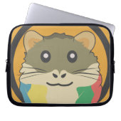 Ein spielerischer und lustiger Hamster Laptopschutzhülle (Vorderseite)