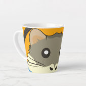Ein spielerischer und lustiger Hamster Milchtasse (Linke Ecke)