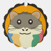 Ein spielerischer und lustiger Hamster Ornament Karte (Rückseite)