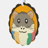 Ein spielerischer und lustiger Hamster Ornament Karte (Links)