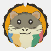 Ein spielerischer und lustiger Hamster Ornament Karte (Vorderseite)