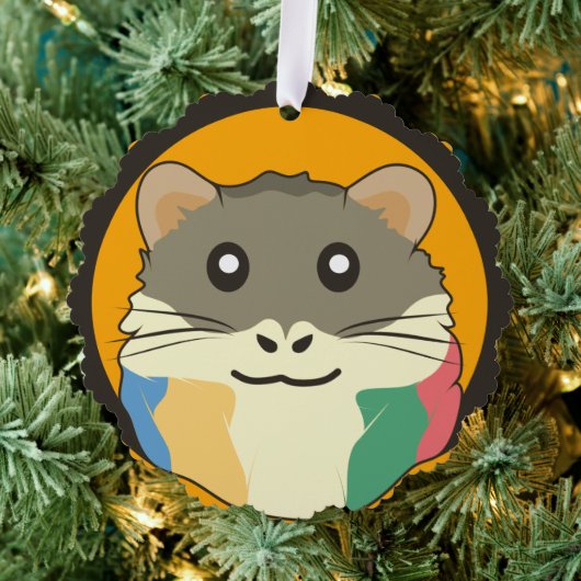 Ein spielerischer und lustiger Hamster Ornament Karte (Insitu (Baum))