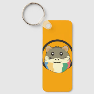 Ein spielerischer und lustiger Hamster Schlüsselanhänger