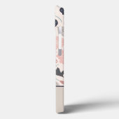 Ein spielerisches, blumengeschmücktes Muster, grau Case-Mate iPhone Hülle (Rückseite / Links)