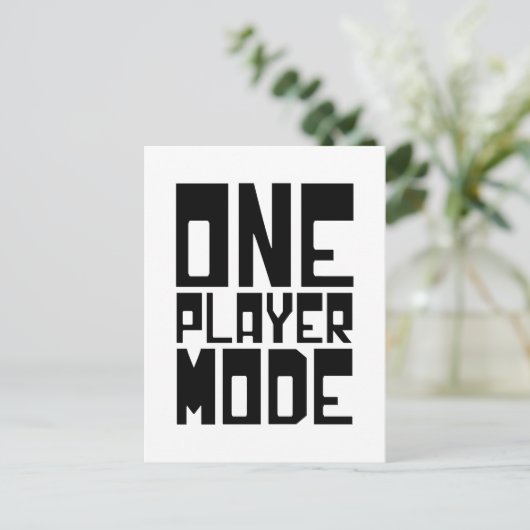 EIN SPIELMODUS POSTKARTE (Stehend Vorderseite)