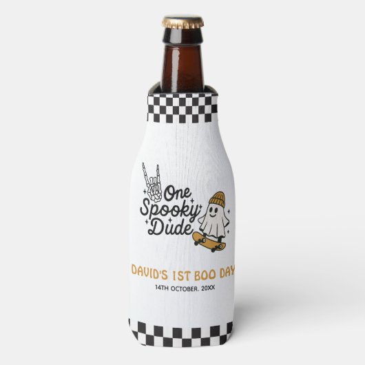 Ein Spooker Typ Halloween Flaschenkühler (Flaschenvorderseite)
