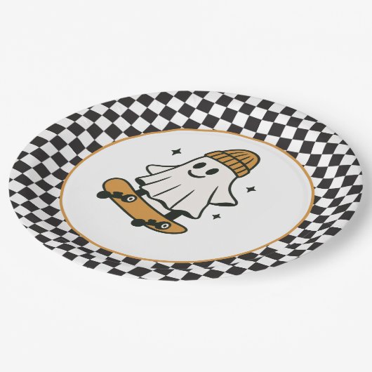 Ein Spooker Typ Halloween Pappteller (Schrägansicht)