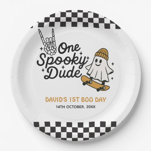 Ein Spooker Typ Halloween Pappteller (Vorderseite)