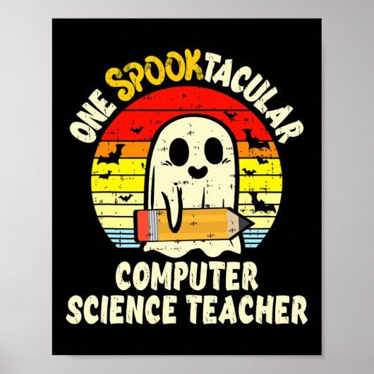 Ein spooktakulärer Informatiklehrer Halloween Poster (Vorne)