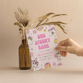 Ein Spooky Babe Groovy Halloween 1. Geburtstag Einladung