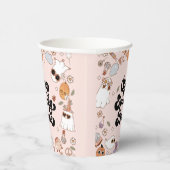 Ein Spooky Babe Groovy Halloween 1. Geburtstag Pappbecher (Rechts)