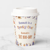 Ein Spooky Babe Niedlich Halloween Ghost 1. Geburt Pappbecher (Rückseite)