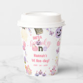 Ein Spooky Babe Niedlich Halloween Ghost 1. Geburt Pappbecher (Vorderseite)