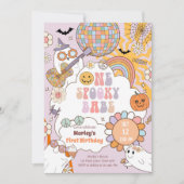 Ein Spooky Babe Retro Halloween erster Geburtstag Einladung (Vorderseite)