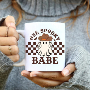 Ein Spooky Babe Western Ghost Cowgirl Geburtstag Kaffeetasse