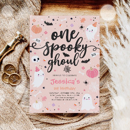 Ein Spooky Ghoul Niedlich Halloween Ghost 1. Gebur Einladung