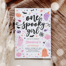 Ein Spooky Girl Niedlich Halloween Ghost 1. Geburt