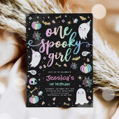 Ein Spooky Girl Niedlich Halloween Ghost 1. Geburt Einladung
