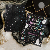 Ein Spooky Girl Niedlich Halloween Ghost 1. Geburt Einladung