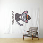 Ein Spooky-Kinderkrippe - Felinische Festlichkeite Wandteppich (Beispiel (Horizontal))