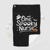 Ein Spooky Nurse Funny Ghost Nurse Halloween Essen Golfhandtuch (Insitu)