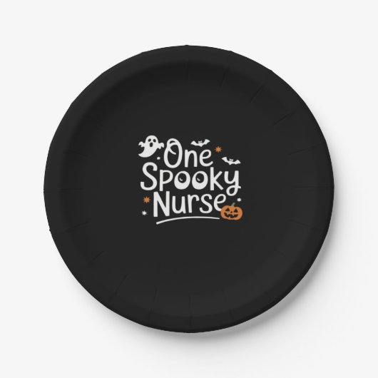 Ein Spooky Nurse Funny Ghost Nurse Halloween Essen Pappteller (Vorderseite)