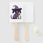 Ein Spooky Nurse Hund bereit für Oktober Fächer (Vorne und Hinten)